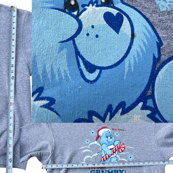 Care Bears 2004 Grumpy Bear Holiday Christmas Sweatshirt Approx. Sz L - Picture 4 of 7